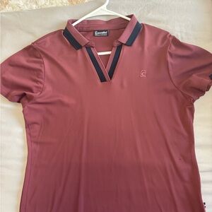 Cavallo Maroon Polo Shirt with Black Trim